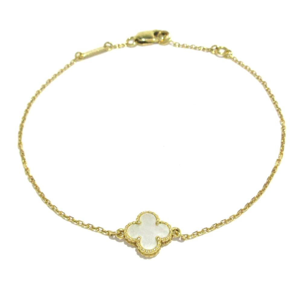 Van Cleef & Arpels Sweet Alhambra Bracelet Mother of Pearl 18K Yellow Gold